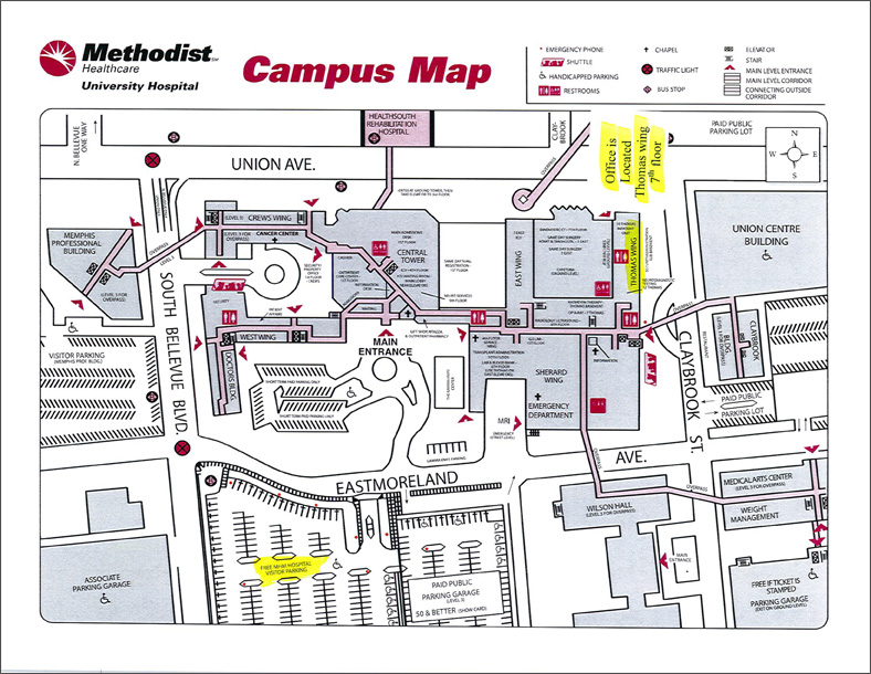 MethodistUniversityHospitalMap